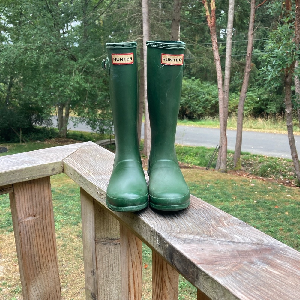Hunter Kids - Dark Green Waterproof Boots